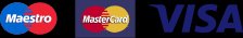 Maestro, MasterCard, Visa